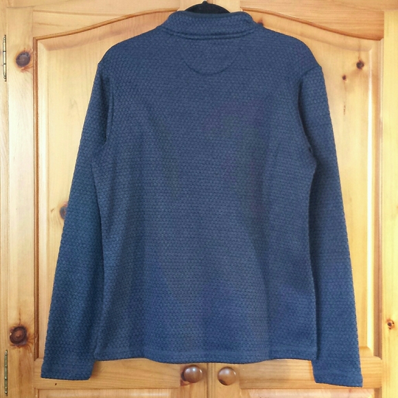 NWT Liv Outdoor Men's Blue Textured Knit 1/4 Zip Pullover S - Picture 4 of 14